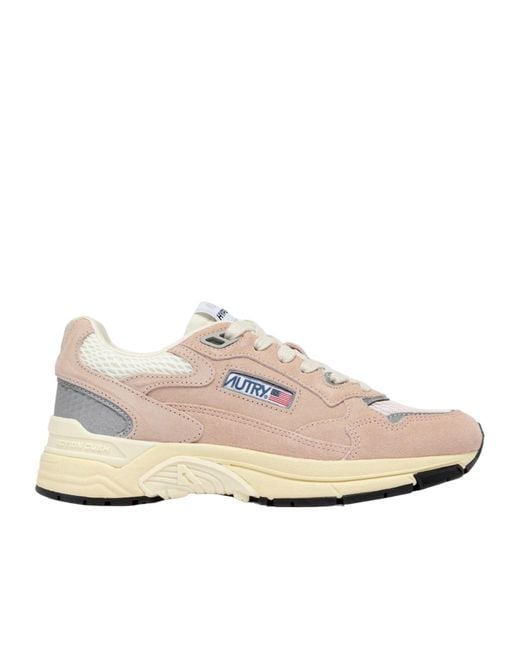 Autry White Hyperway Low-Top Sneakers