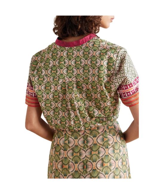 Saloni Multicolor Printed Cotton Poplin Cropped Shirt