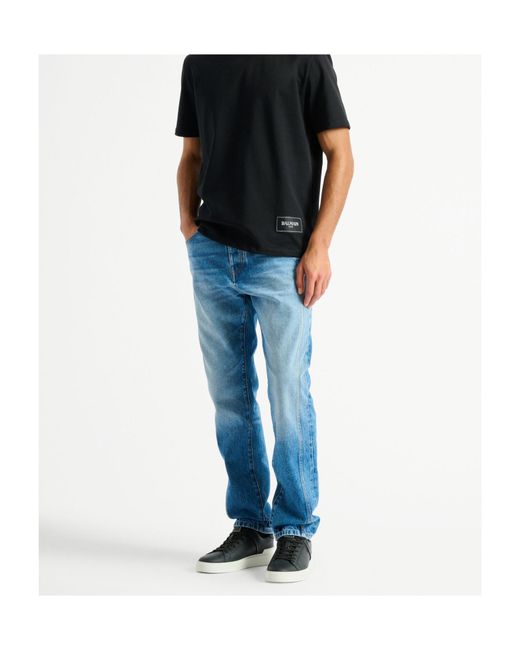Balmain Blue Straight-Leg Denim Jeans for men