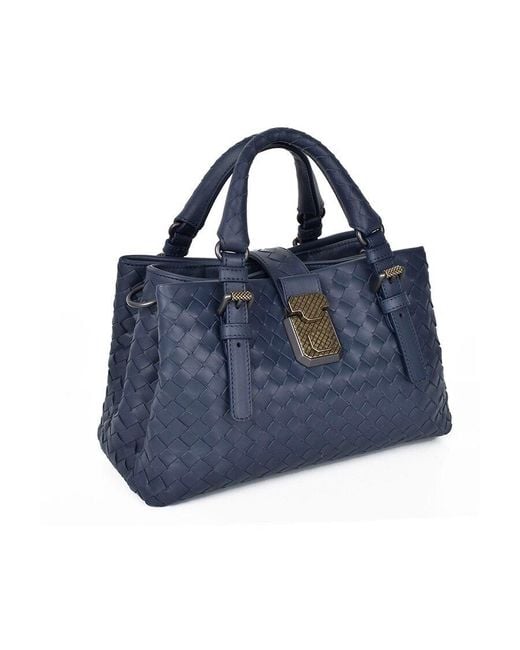 Bottega Veneta Blue Weave A Handbag