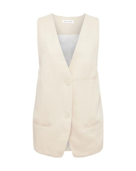 Frankie Shop Natural V-Neck Vest