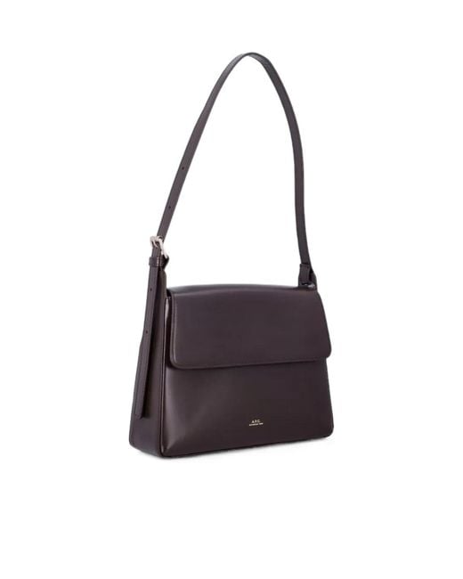 A.P.C. White Virginie Flap Shoulder Bag