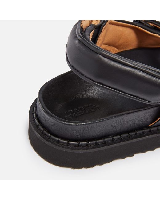 Isabel Marant Black Leather Sandals