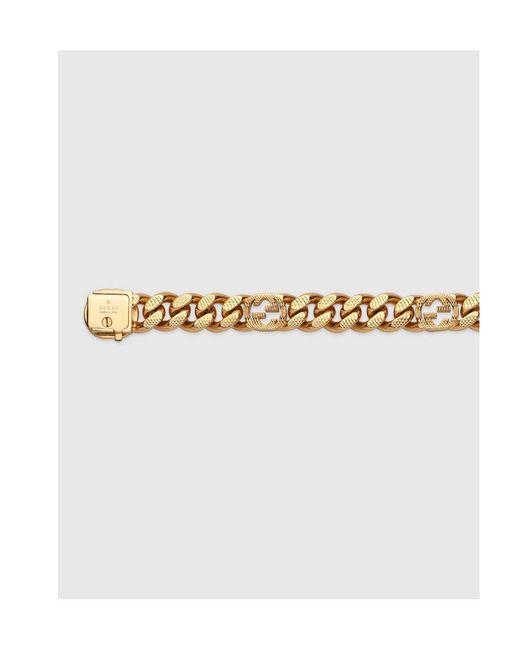 Gucci Metallic Interlocking G Chain Bracelet