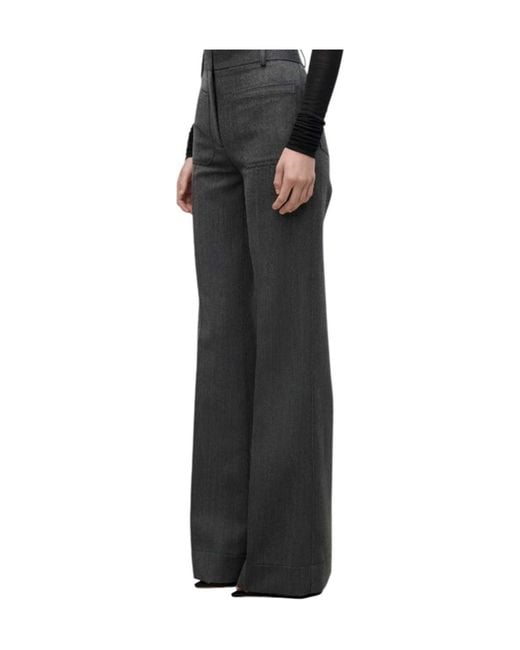 Victoria Beckham Black Alina Trouser Ash Melange