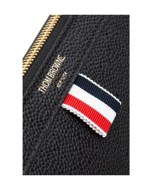 Thom Browne Black Logo Printed Document Holder for men