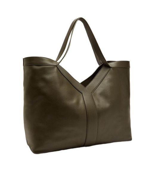 Saint Laurent Brown Y Leather Tote Bag for men