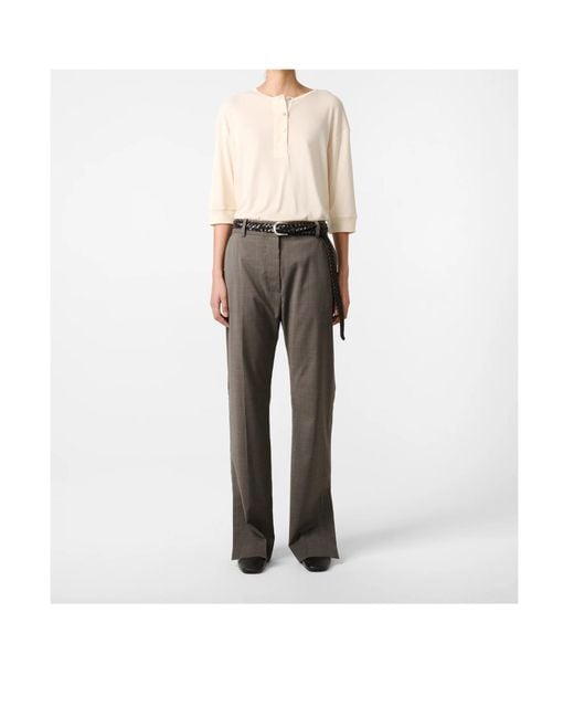 Studio Nicholson Natural Button-Collar Top
