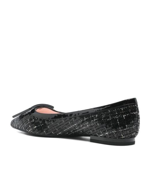 Roger Vivier Black Gommettine Ballerinas Shoes