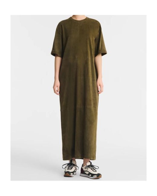 Longchamp Green Long Leather Dress