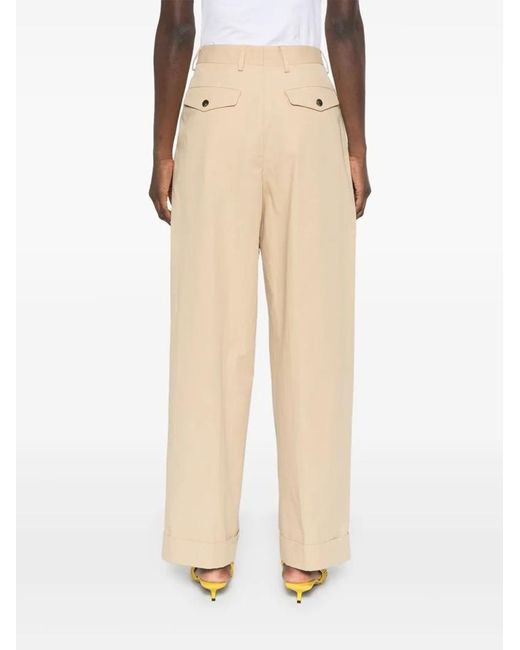 Dries Van Noten Natural Belt Loop Casual Pants
