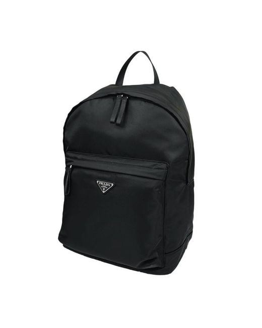 Prada Black Zippered Backpack for men