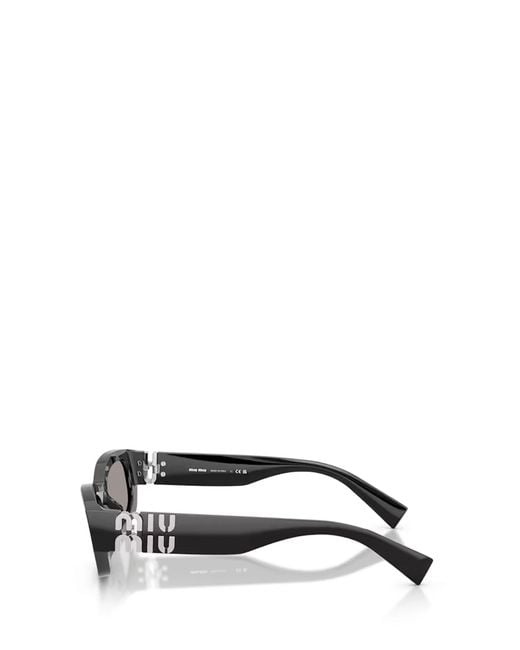 Miu Miu White Eyewear Rectangular Frame Sunglasses