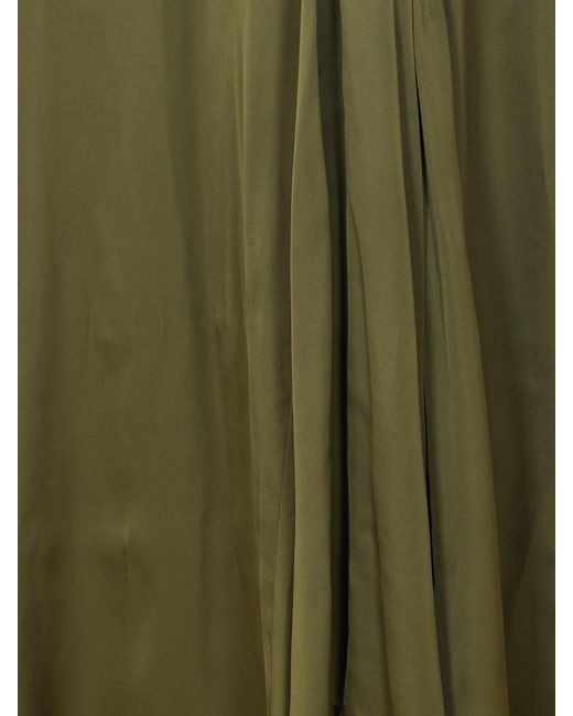 Essentiel Antwerp Green Jiselle Pleated Midi Skirt