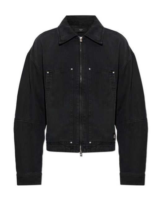 Amiri Black Long-Sleeve Denim Jacket for men