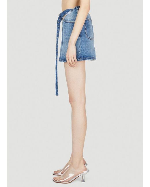 Y. Project Blue Emblem Skirt
