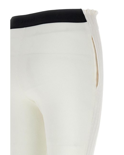 Sacai White Pleated Cropped Trousers