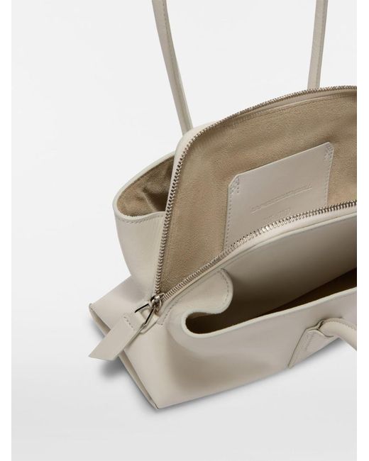 The Attico Natural 'La Passeggiata Small' Ice Top Handle
