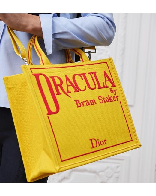 Dior Yellow Medium Book Tote With Strap for men