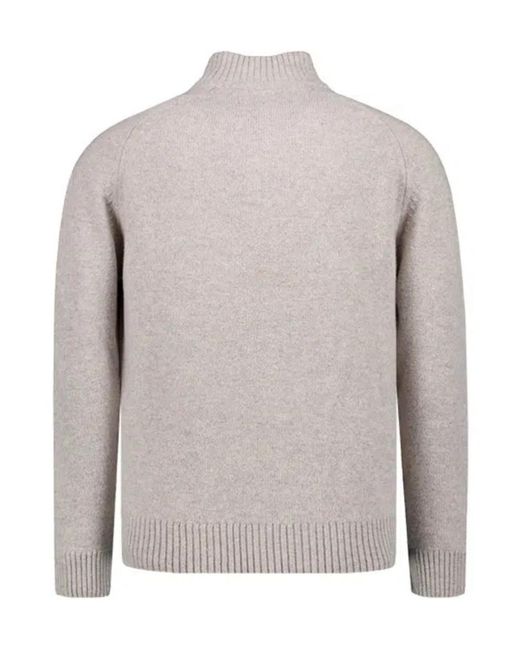 Barbour Gray Grangetown Zip-Up Sweater for men