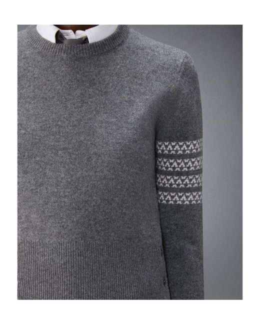 Thom Browne Gray Holiday Hector Sweater