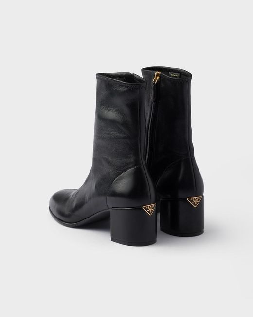 Prada Black Stretch Nappa Leather Booties