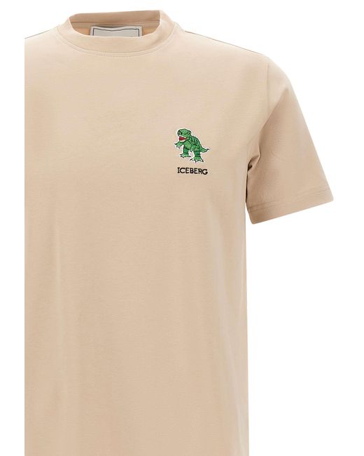 Iceberg Natural Dinosaur Logo Oversized T-Shirt for men