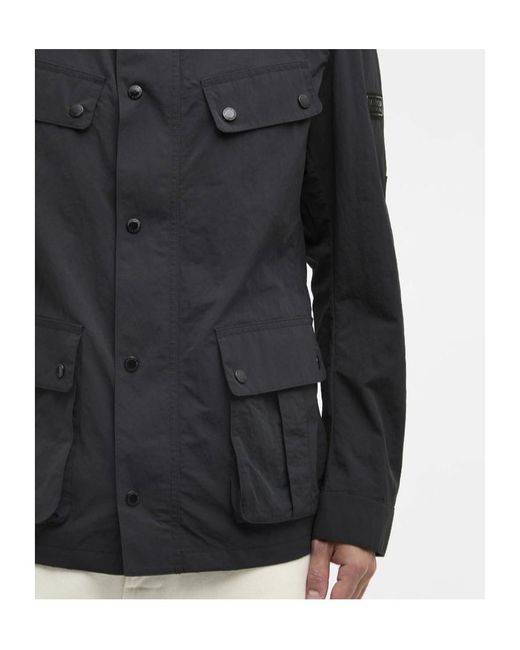 Barbour Blue Buttoned Chest-Pocket Coat for men