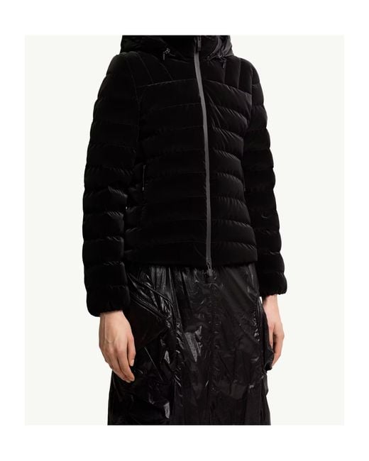 Moncler Black Logo Patch Quilted Jacket