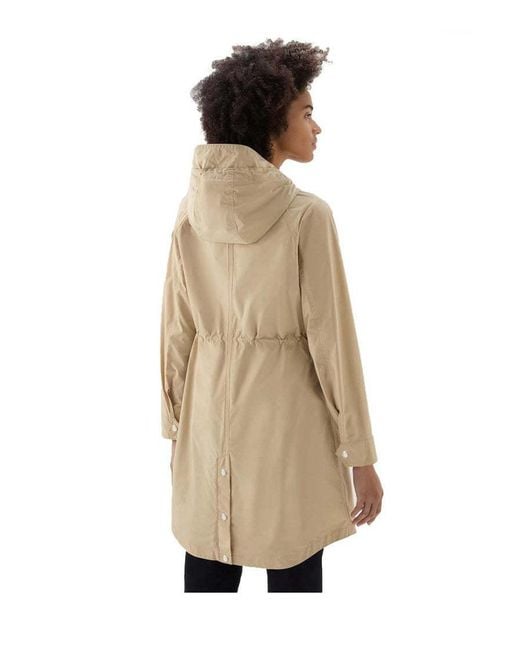Woolrich Natural Logo Hooded Coat