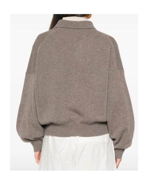 Lisa Yang Brown Knitted Polo Shirt
