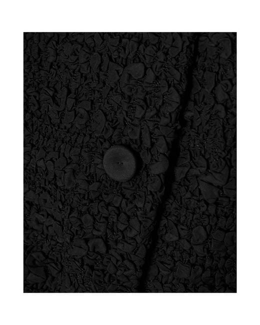 Jil Sander Black Ruffled Smocked Jacket