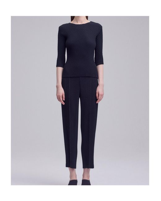 Issey Miyake Black Pleated Casual Trousers