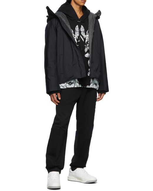 Valentino Blue Contrast Hooded Jacket for men