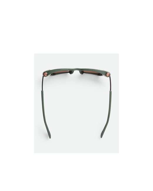 Bottega Veneta White Eyewear Bolt Squared Frame Sunglasses