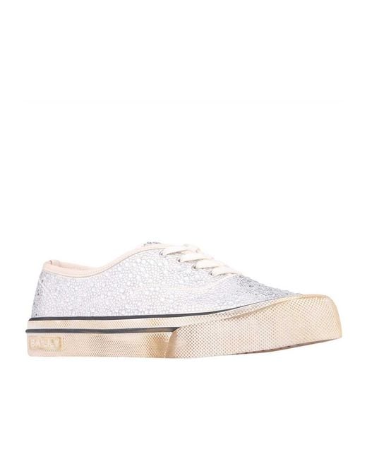 Bally White Lacing Low-Cut Skate Shoes for men