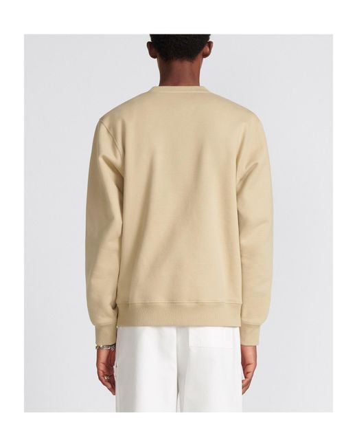 Dior White Homme Logo Patch Crewneck Sweatshirt for men