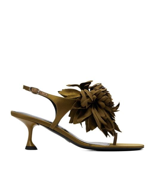 Proenza Schouler White Tee Thong Floral High-Heeled Sandals