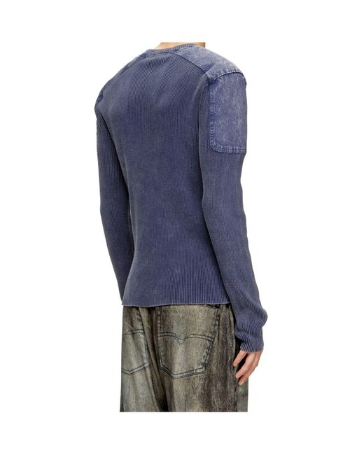 DIESEL Blue K-Martin Knitted Jumper for men