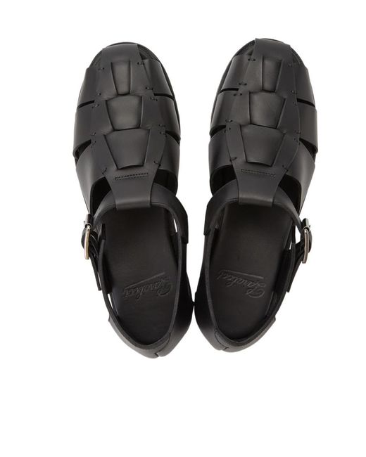 Paraboot Black Weave Sandals for men