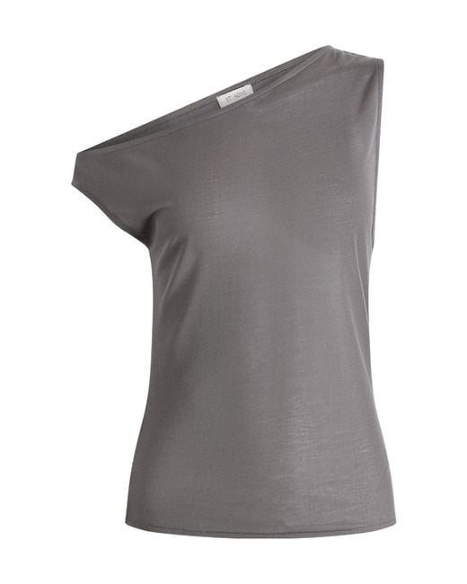 St. Agni Gray Asymmetrical Top