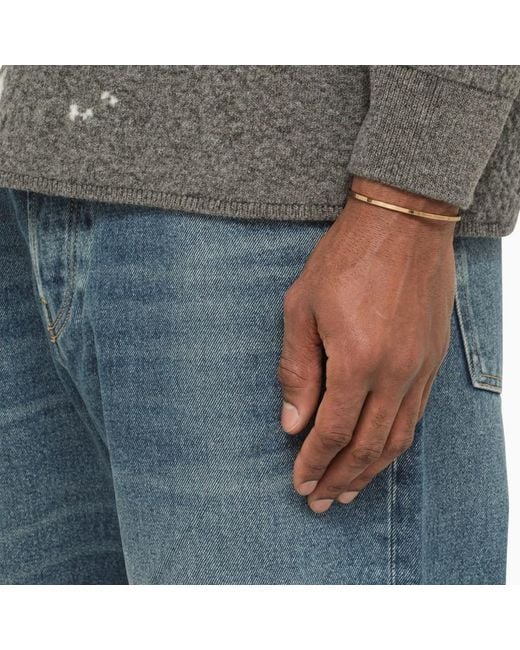 Maison Margiela White Logo Engraved Bracelet for men