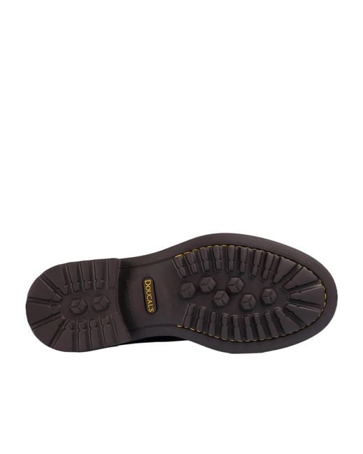 Doucal's Brown Round Toe Lace-Up Shoes for men