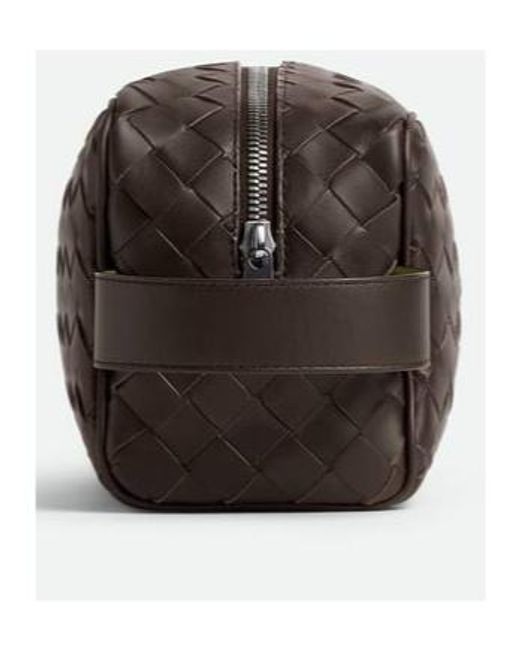 Bottega Veneta Black Intrecciato Travel Pouch for men