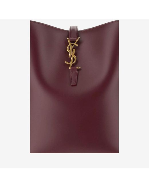 Saint Laurent Purple Le 37 Logo Plaque Shoulder Bag