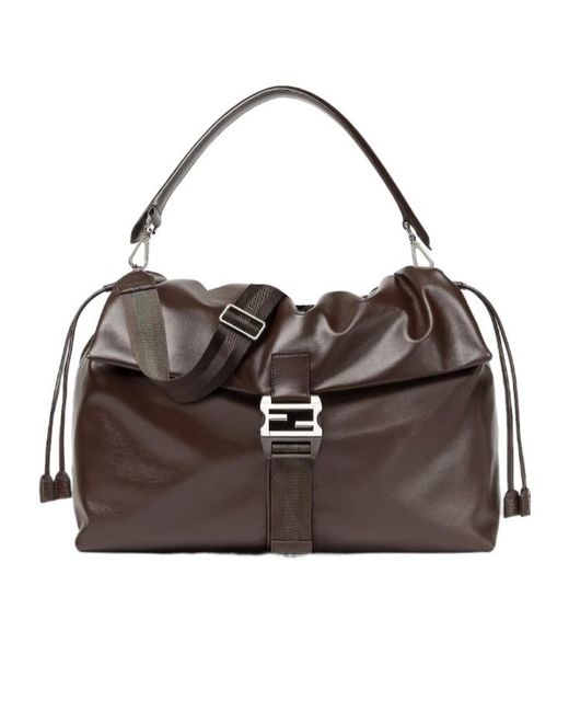Fendi Brown Flux Maxi Messenger Bag for men