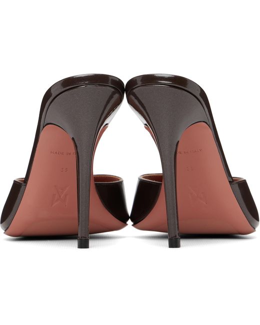 AMINA MUADDI Brown Elodie Slipper 105 High-Heeled Sandals