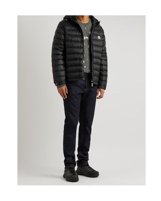 Moncler Black Agout Quilted Shell Jacket for men