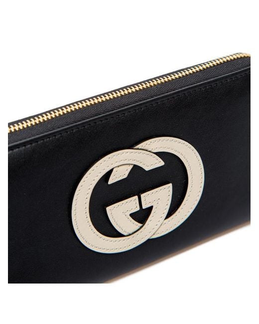 Gucci Black Gg Monogram Leather Wallet for men