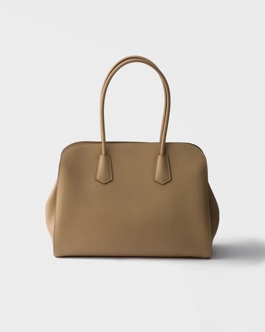 Prada Natural Large Leather Tote Bag